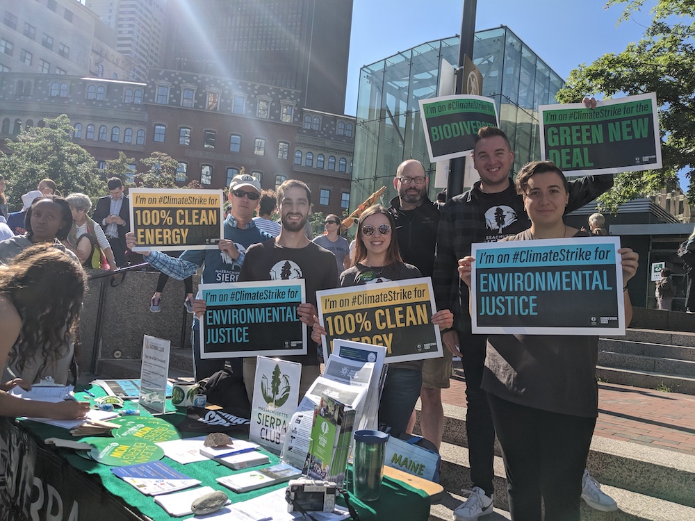 MASC staff and volunteers at the September 2019 Youth Climate Strike in Boston, MA