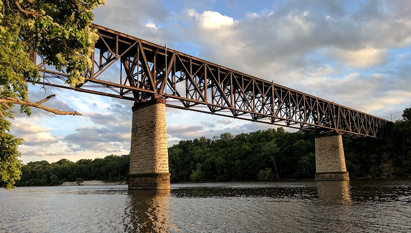 railroad brige across the river