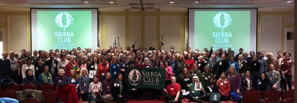 Group of over one hundred constituents with Sierra Club banner on Lobby Night 2019!