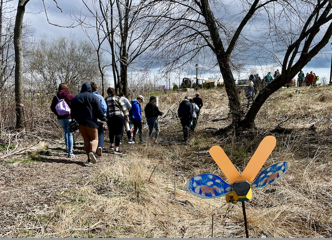 Participants on an outing along the Malden River