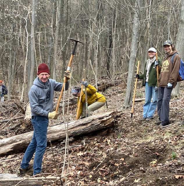 Volunteers at the last Girty's Woods trail day