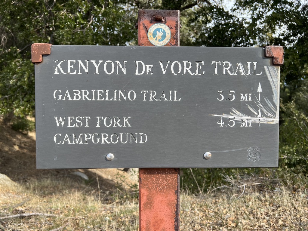 Trailhead sign