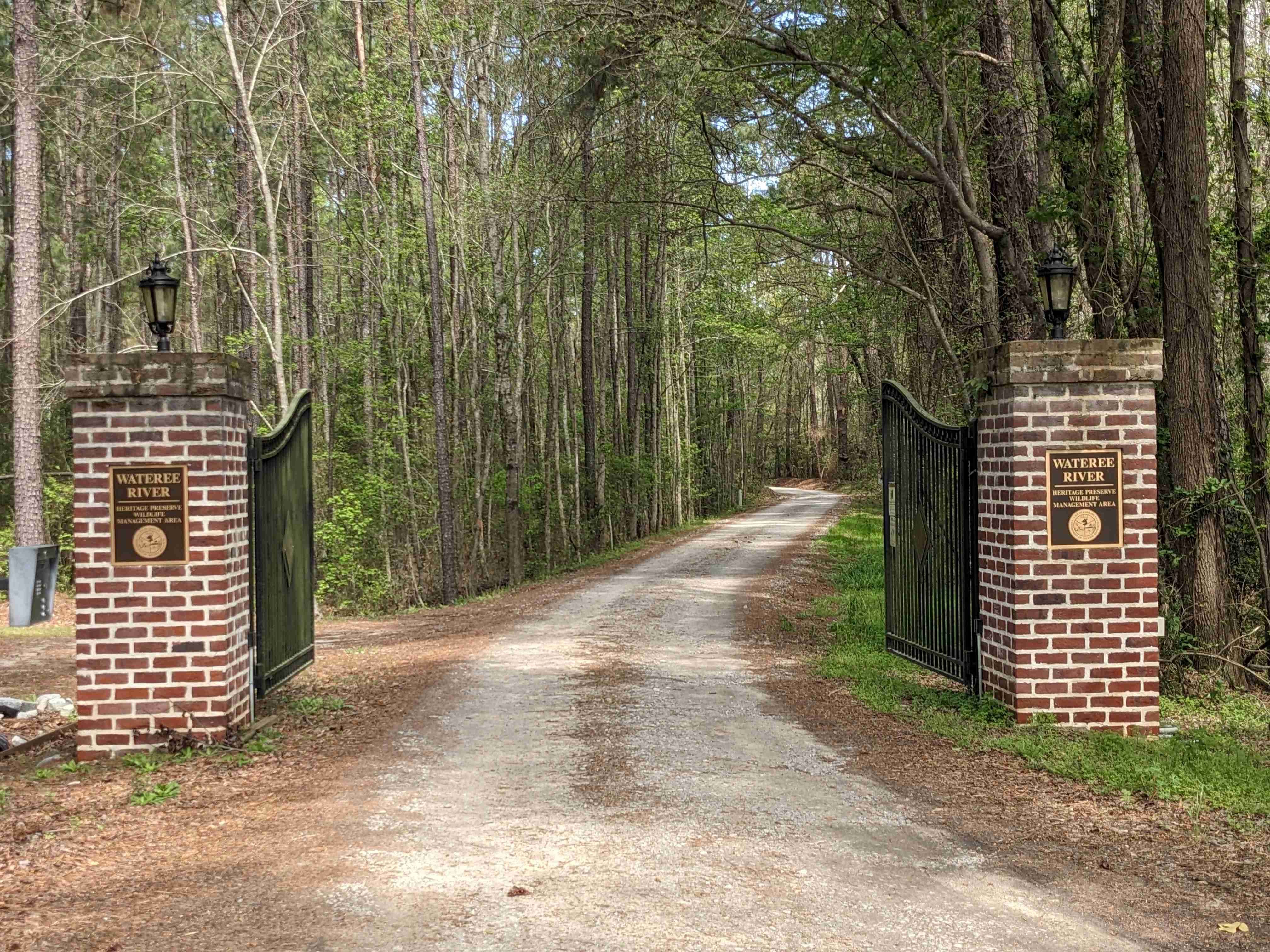 Entrance gate at Sumter Highway and Goodwill Rd.
