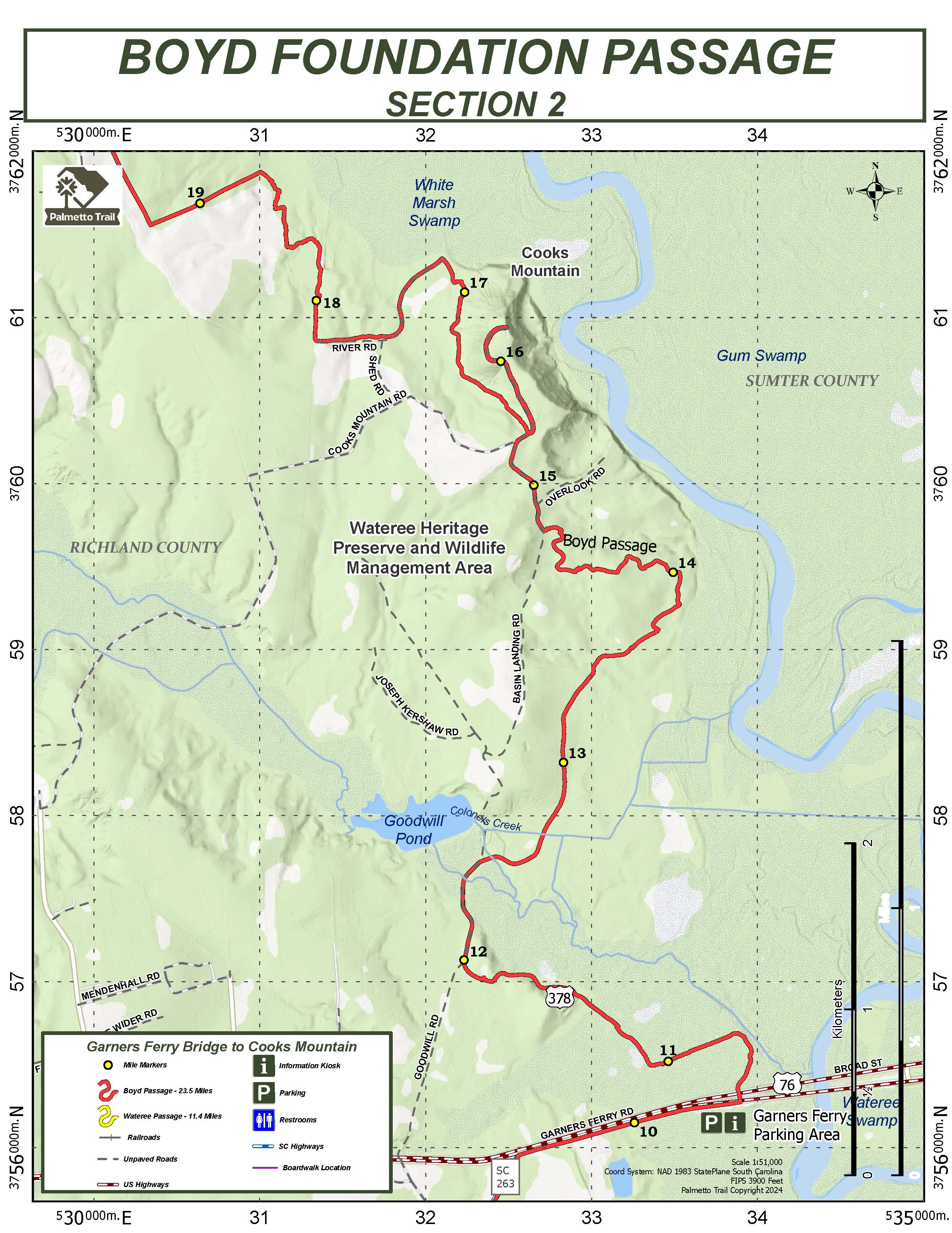 Section 2 of the Boyd Section of the Palmetto Trail
