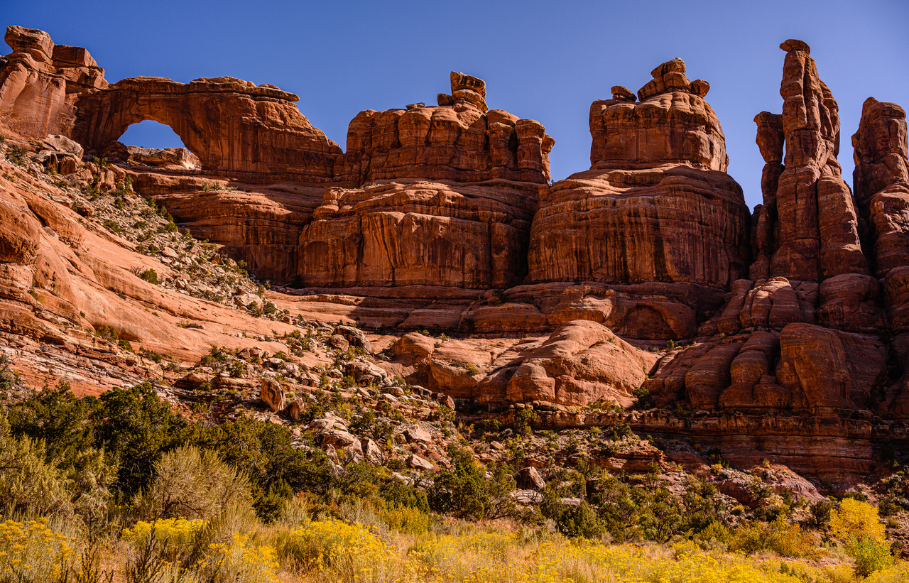 Red rock features in Utah
