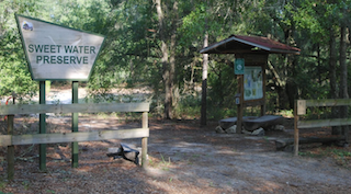 Sweetwater Preserve Trailhead sign