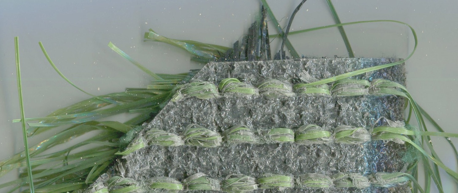 Underside of artificial turf