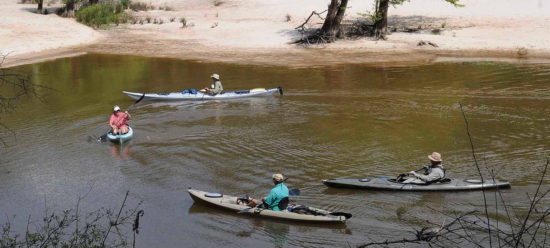 Canoers on Village Creek